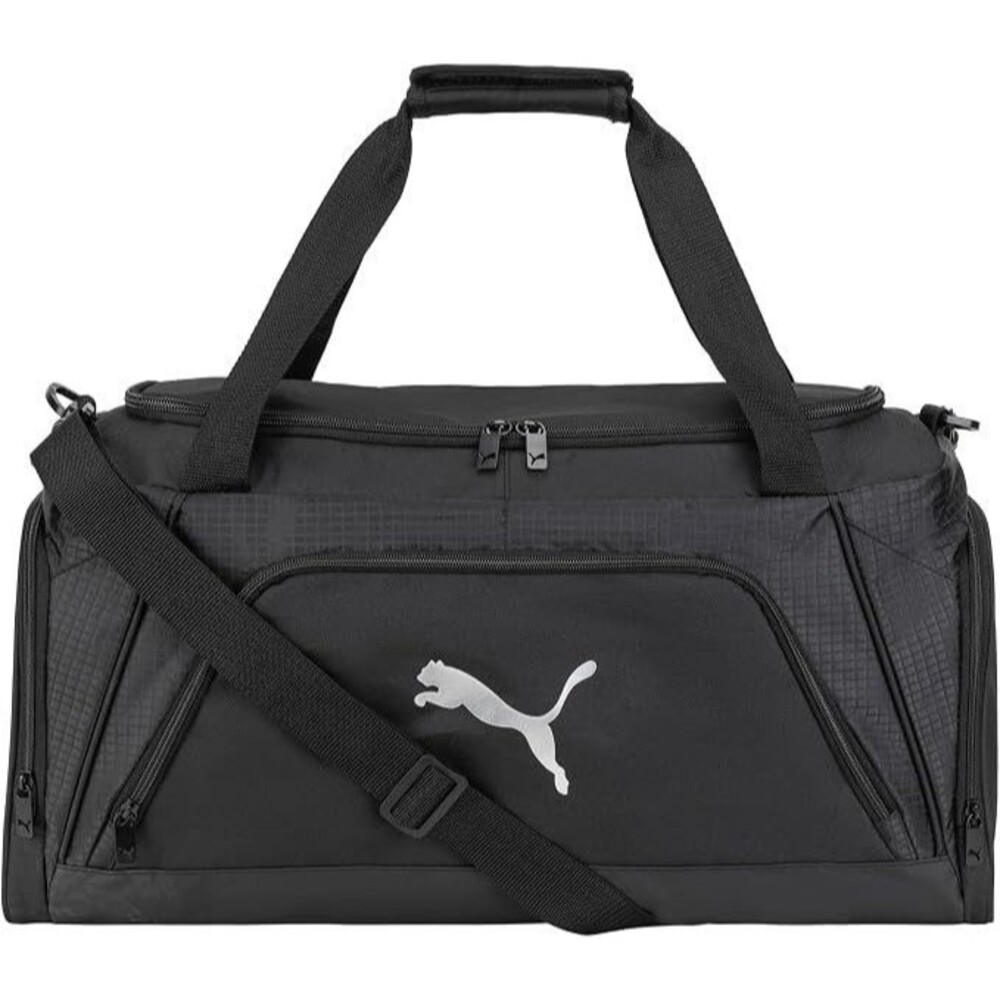 PUMA Evercat Accelerator Duffel Bag – New Silver/Black | Gym Travel Duffle (OS)